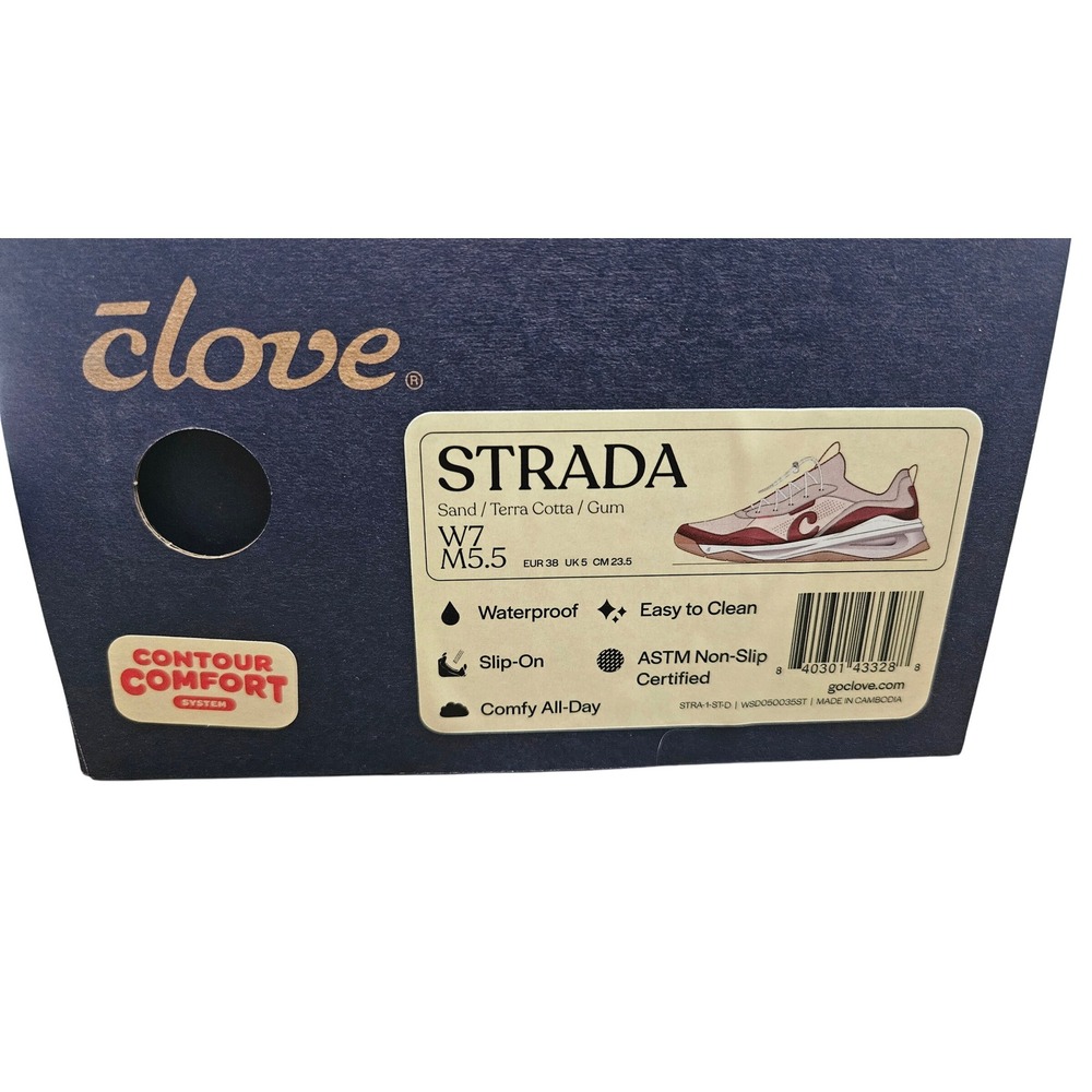 Clove Strada Sand Terra Cotta Gum Waterproof Nursing Shoes Womens 7 Mens 5.5 NEW - Picture 4 of 4